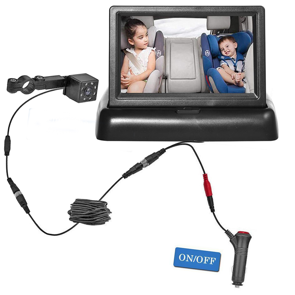 Dash Cam Mirror Backup Camera - Baby Babi 4.3