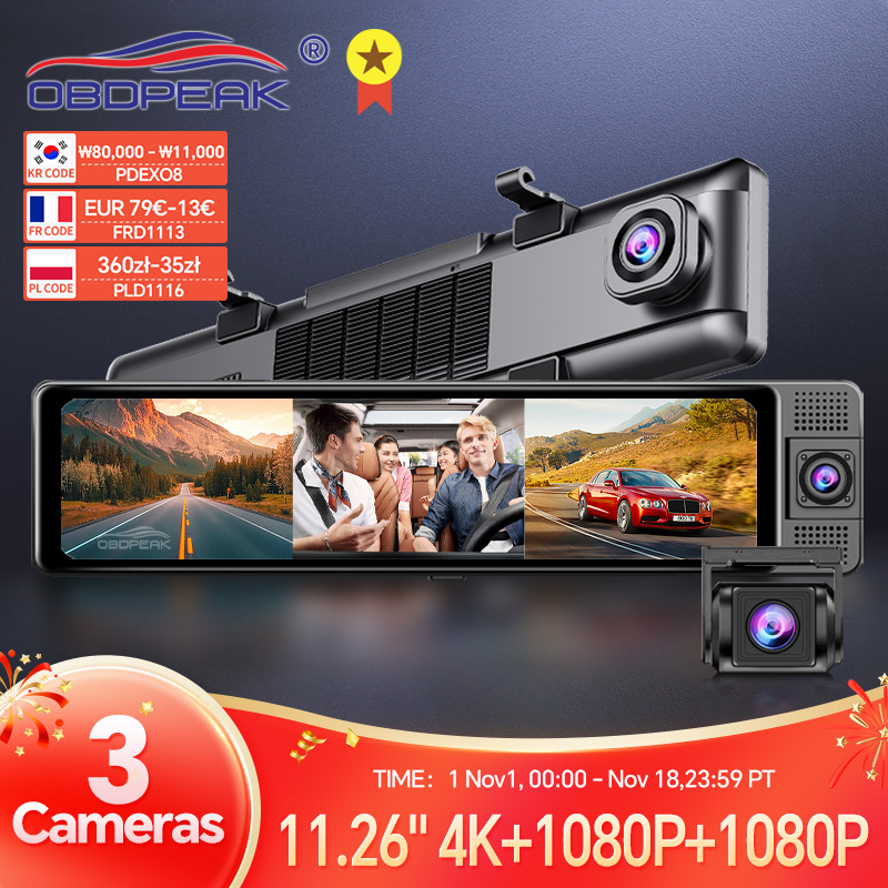 Dash Cam Night Vision Infrared - H330 Dash Cam 3 Channel Rearview