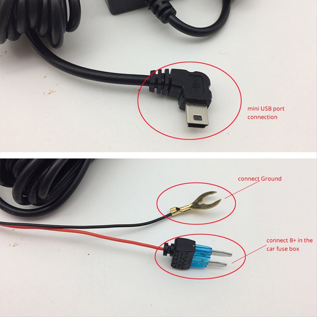 Dash Cam Hardwire Kit - SCLS 12/24V to 5V Car Dash