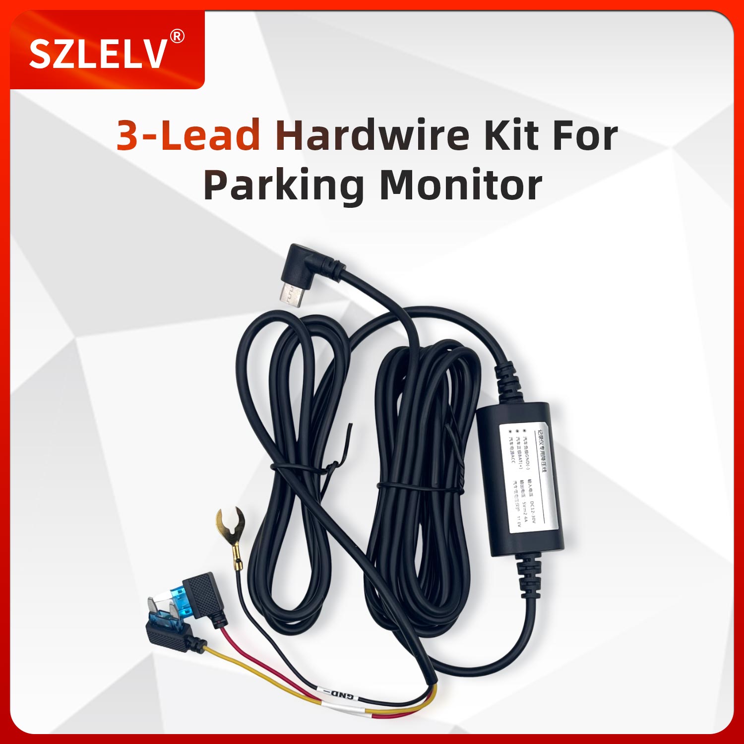 12 24V to 5V 2.5A Type C Hardw - Dash Cam Hardwire Kit recension och pris