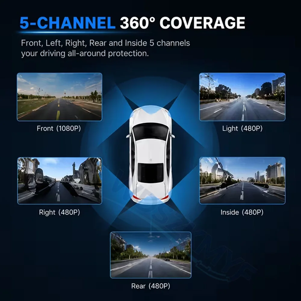 5Camera 360 Degrees Car DVR 10 - Dash Cam 360 Degree Panoramic recension och pris