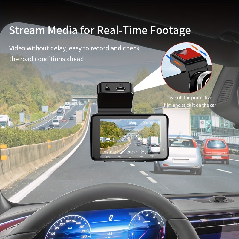 Dual Camera Dash Cam, Front/Re - Dash Cam Night Vision Infrared recension och pris